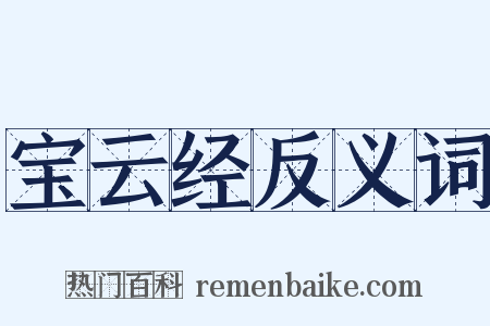 宝云经反义词是什么意思的图片
